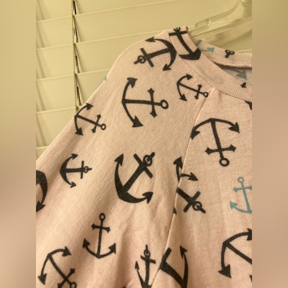 NEW- Cold Crush Pink Anchor Women's Medium Pullover Sweater Soft Pajama Top - Picture 5 of 12